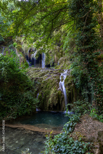 Fototapeta Naklejka Na Ścianę i Meble -  Krushunski waterfalls with turqoize waters and beautiful ecosystem
