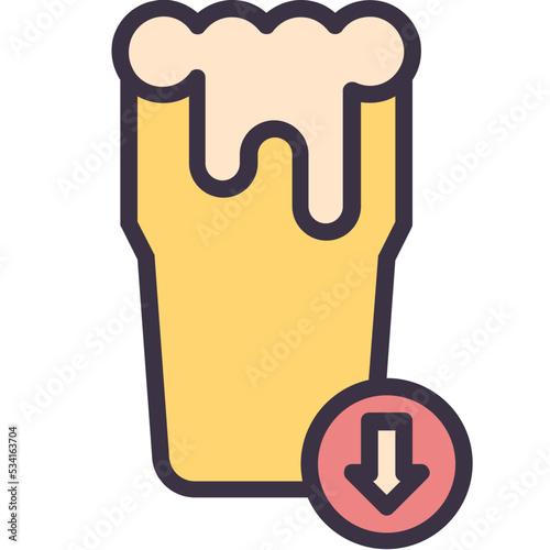 beer modern line style icon