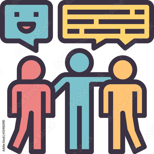 family modern line style icon