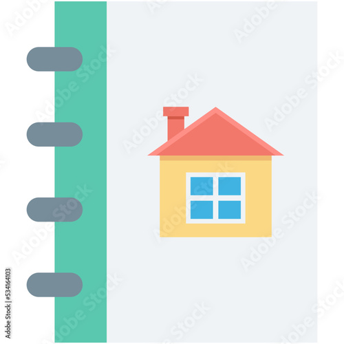 Address Book Colored Vector Icon