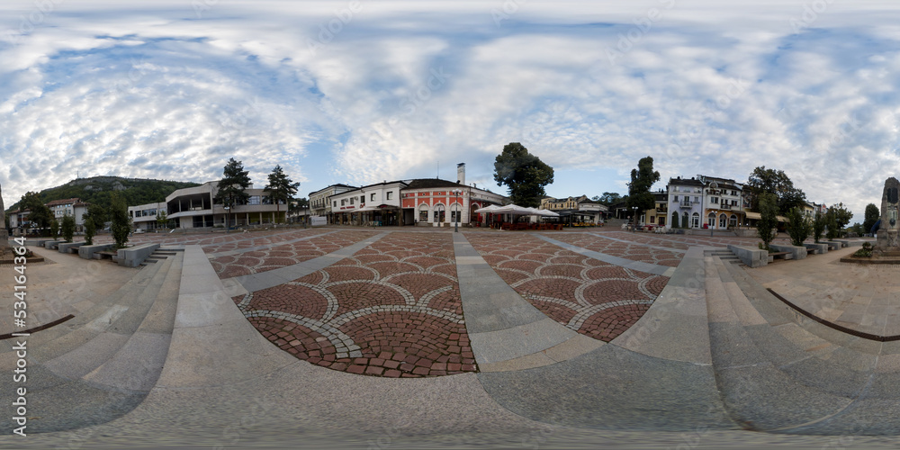 360 image of the city centre in Lovech, Bulgaria