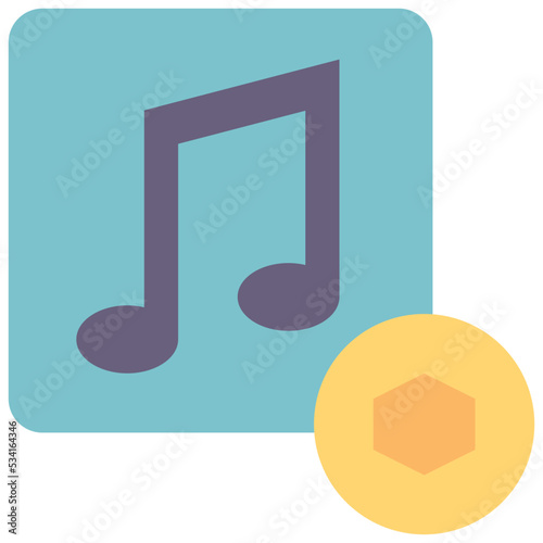 music modern line style icon