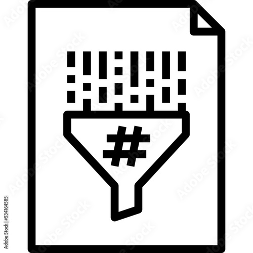 hash modern line style icon