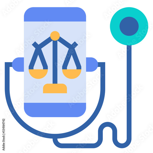 law modern line style icon