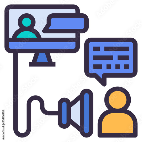 telehealth modern line style icon