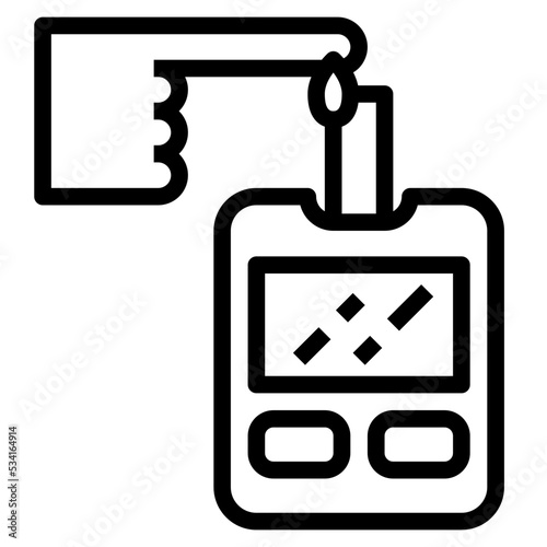 glucometer modern line style icon