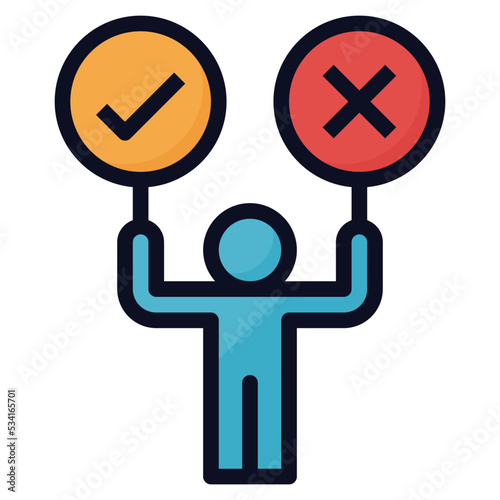 decision modern line style icon