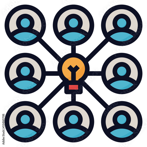 brainstorming modern line style icon