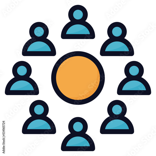 conference modern line style icon