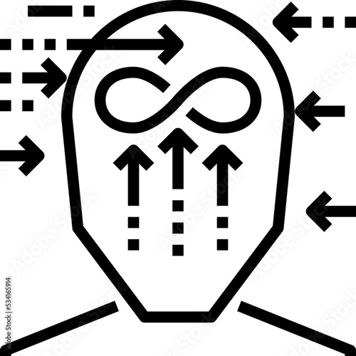 learning modern line style icon