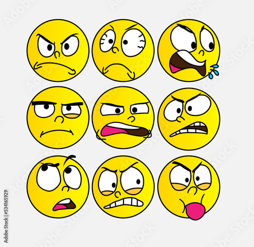 set of smiles emoji