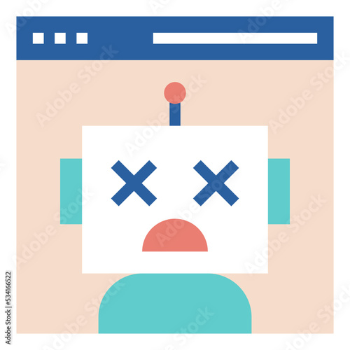 404 modern line style icon