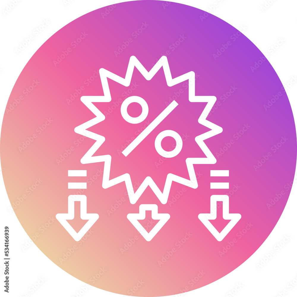 discount modern line style icon