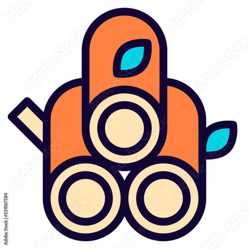 lumber modern line style icon