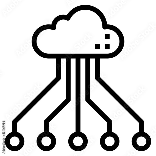 cloud modern style icon