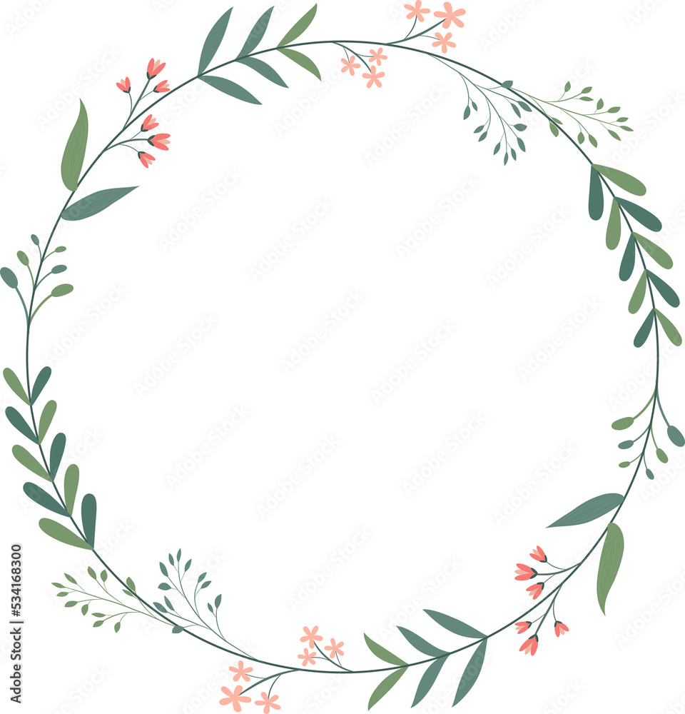 Fototapeta premium Floral Wreath Frame