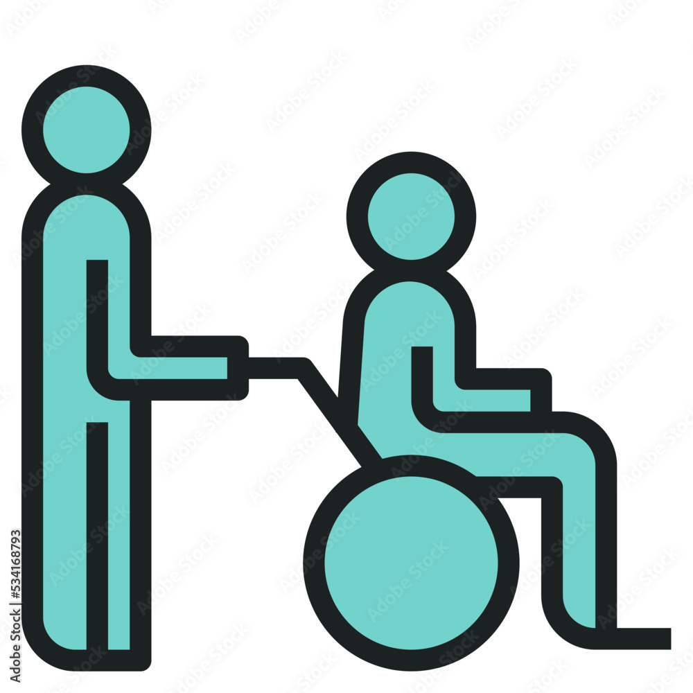 disability modern line style icon disability modern line style icon