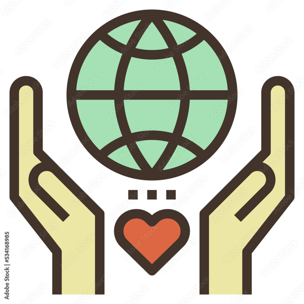 charity modern line style icon charity modern line style icon
