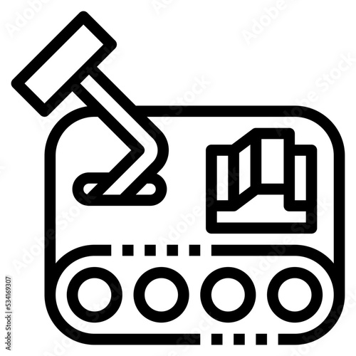 mini modern line style icon