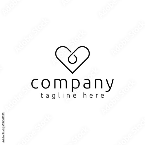 creative and unique love or heart logo design
