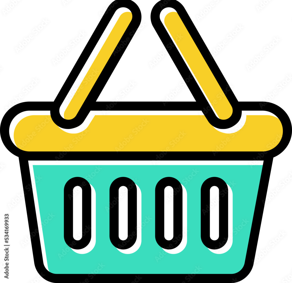 basket modern line style icon basket modern line style icon