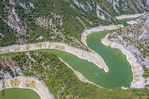 Meanders of Uvac river in Serbia photo