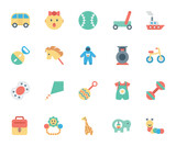 Baby and Kids Colored Vector Icons