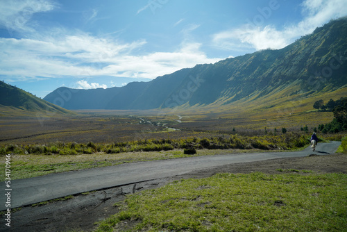 Bromo. Beautiful Landscape view of Bromo, Top hill view From Bromo a wonderful scenery in dramatic hill
