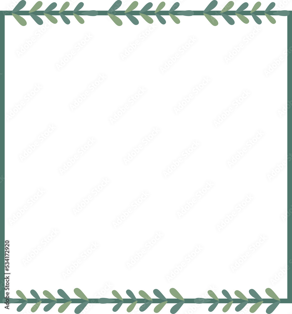Obraz premium Leaf Square Border Frame