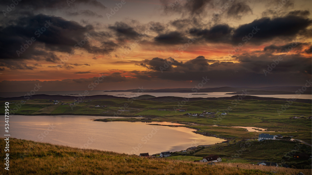 Sunset on the Shetland Isles