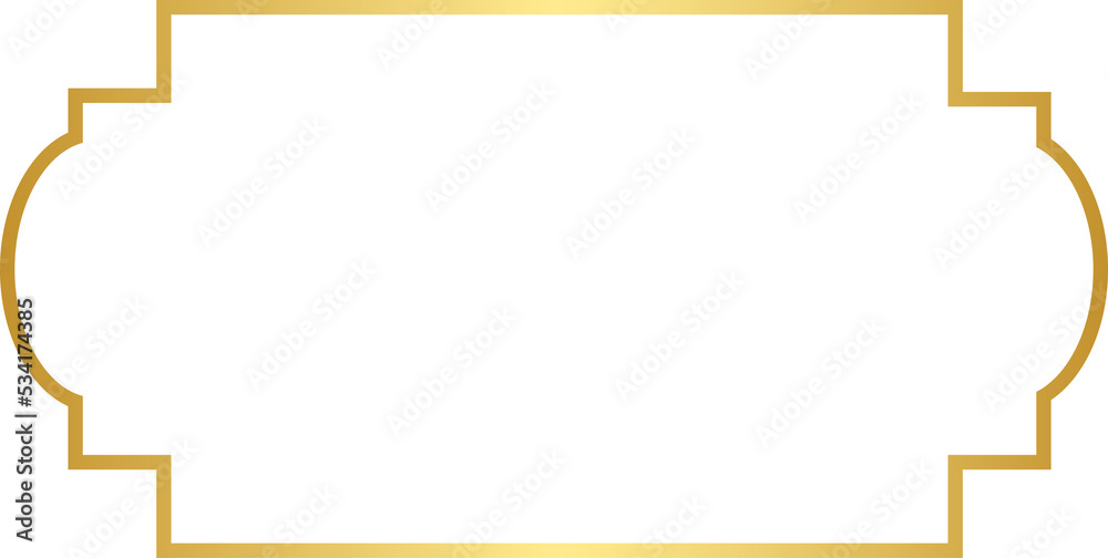 Gold Border Frame Stock Illustration | Adobe Stock