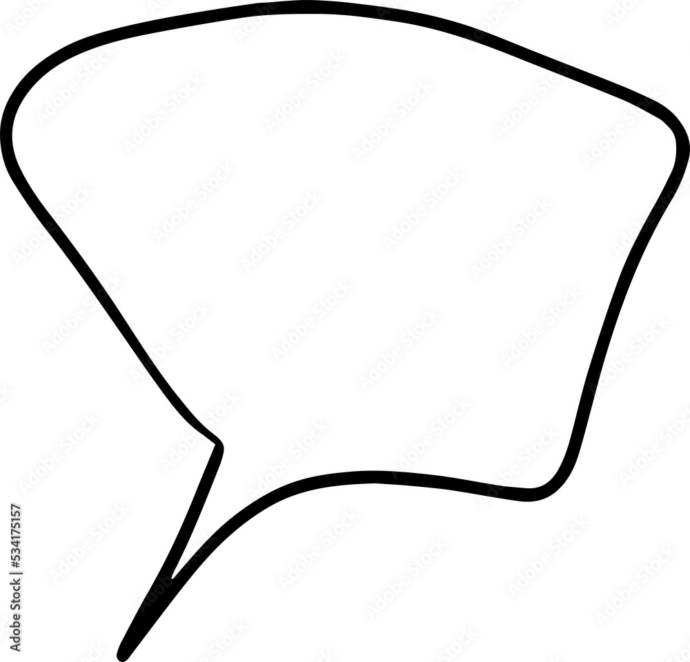 Obraz premium Doodle bubble speech. Cartoon style. Business communication Concept graphic design element. Dialog frame. Cloud, Chat message icon.
