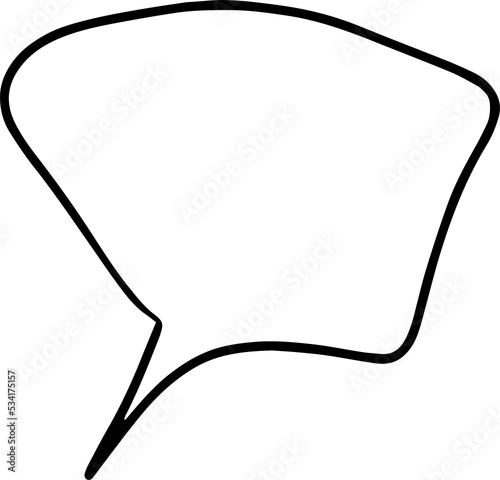 Doodle bubble speech. Cartoon style. Business communication Concept graphic design element. Dialog frame. Cloud, Chat message icon.