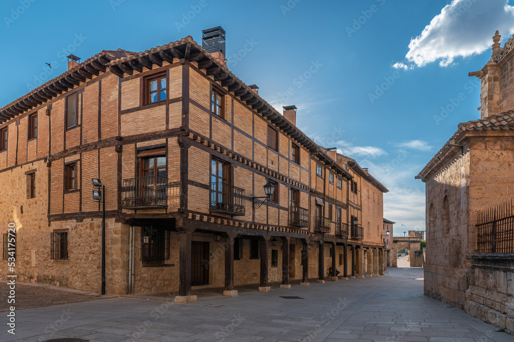 El Burgo de Osma a medieval town famous for its wall and cathedral (Soria, Spain)