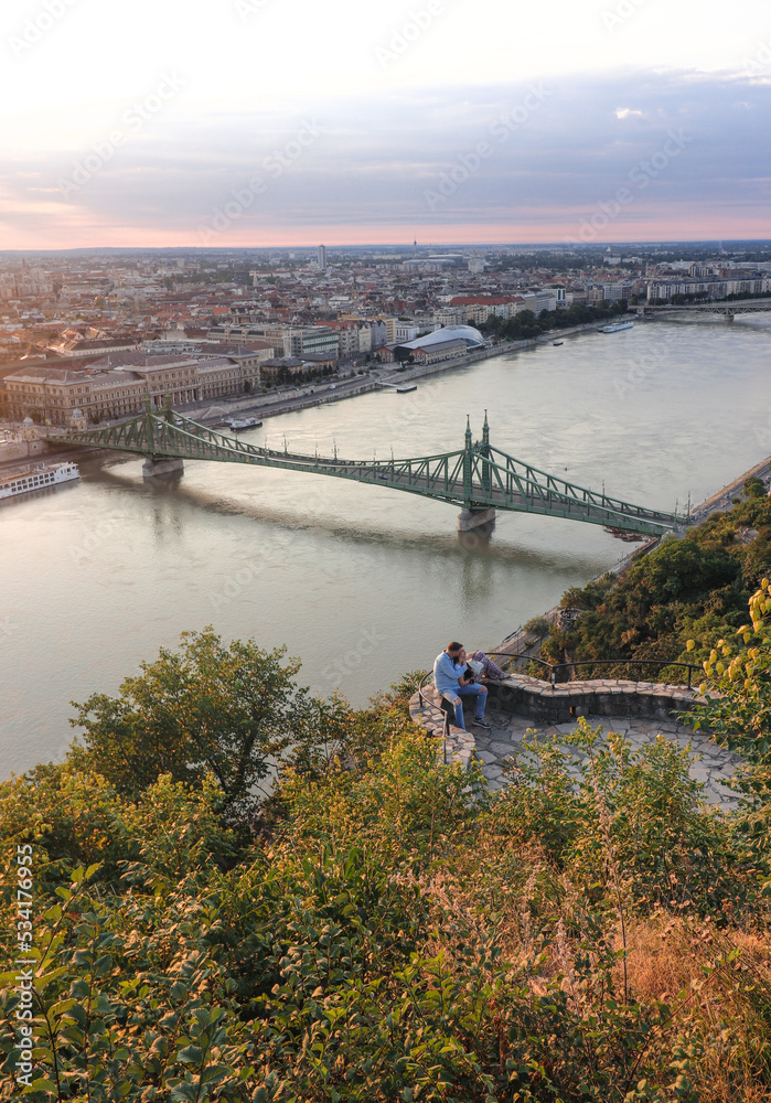 sunset over the river budapest hungary summer sun blue hour sunrise old building classic style city 