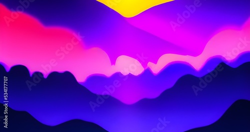 Colorful abstract psychedelic illustration, surreal op art linear curves in hyper 3D perspective, crazy distorted design, drug hallucination delirium © Divyesh