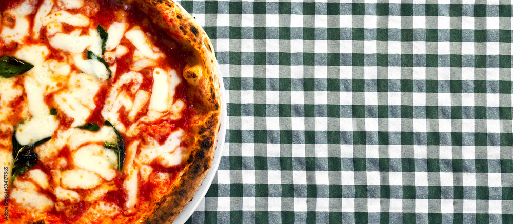 Margherita pizza is a traditional Italian dish. Sauce, mozzarella and