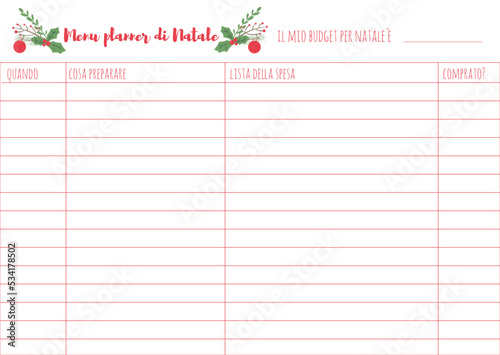 Merry christmas kit, tag, wine tag, wishlist, menu vector illustration