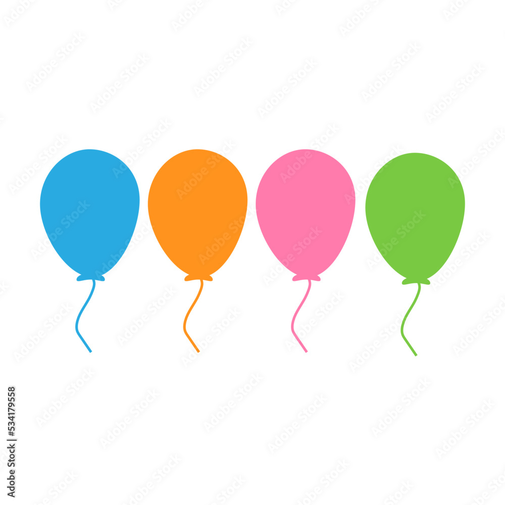 balloons isolated on white balloons isolated on white
