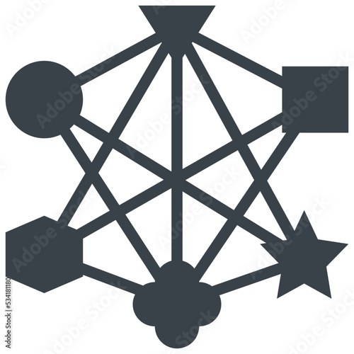 decentralized modern line style icon