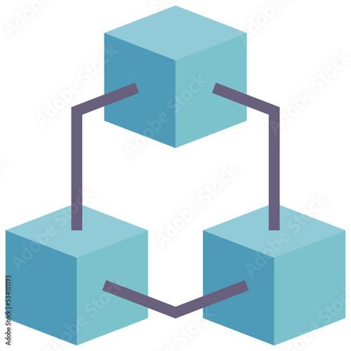blockchain modern line style icon