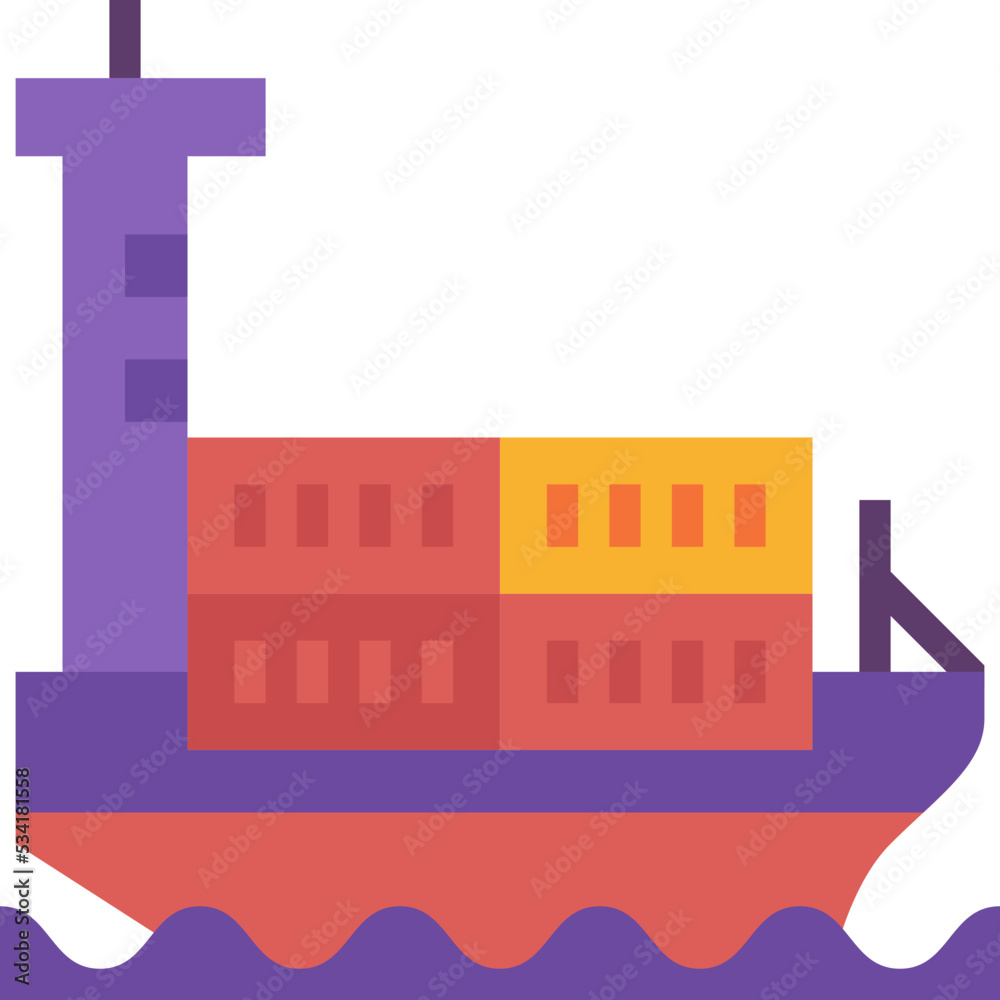 Naklejka premium freight modern line style icon