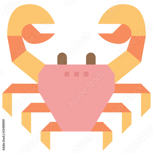 crab modern line style icon