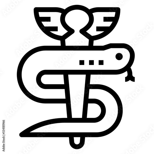 asclepius modern line style icon
