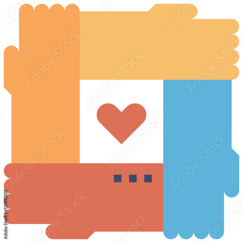 cooperate modern line style icon