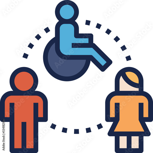 equality modern line style icon