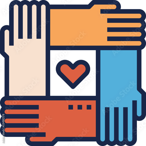 cooperate modern line style icon