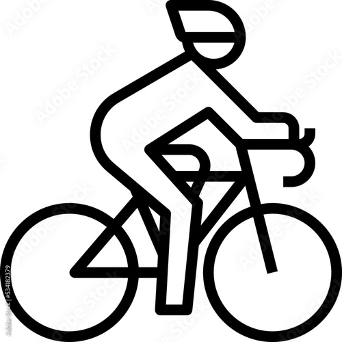 bicycling modern line style icon
