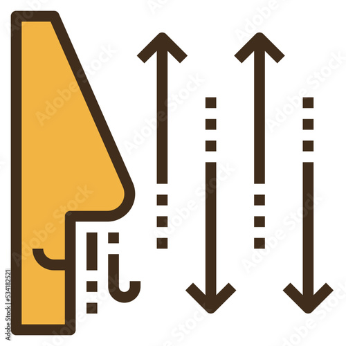 breathing modern line style icon