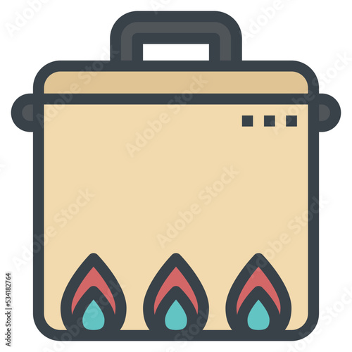 cook modern line style icon